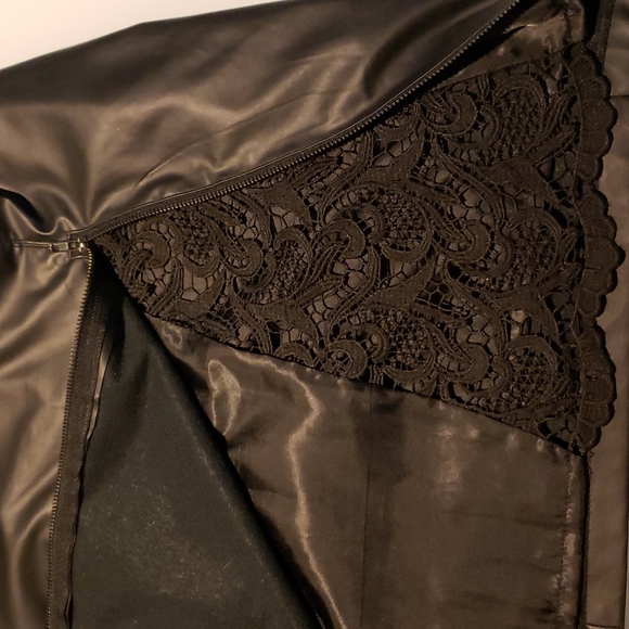 Black faux leather pencil skirt - Sz: XL - Picture 6 of 10